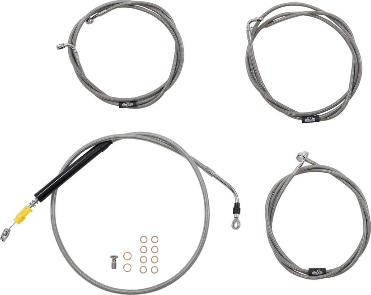 Standard Stainless Braided Handlebar Cable/Brake Line Kit