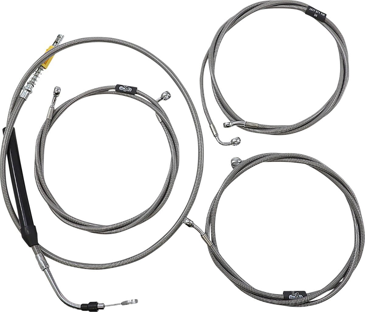 Standard Stainless Braided Handlebar Cable/Brake Line Kit