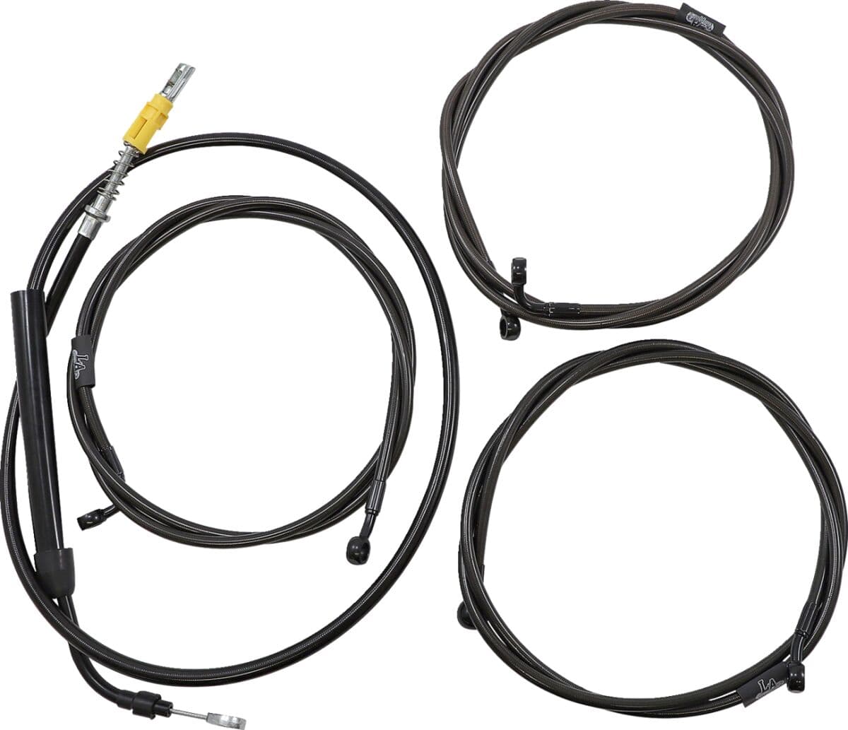 Complete Midnight Braided Handlebar Cable/Brake Line Kit