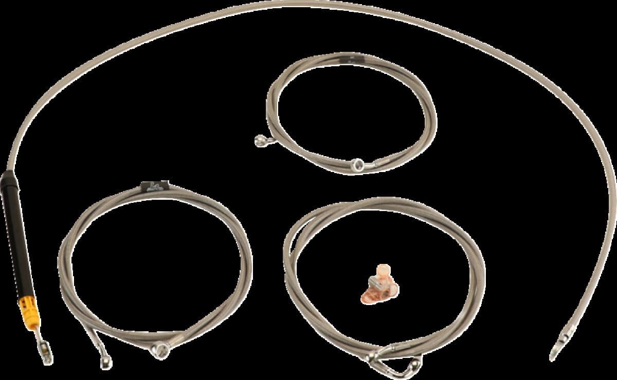 Standard Stainless Braided Handlebar Cable/Brake Line Kit