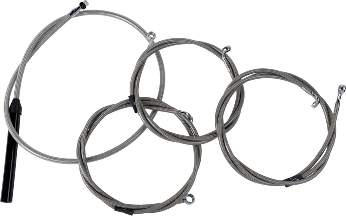 Complete Stainless Braided Handlebar Cable/Brake Line Kit