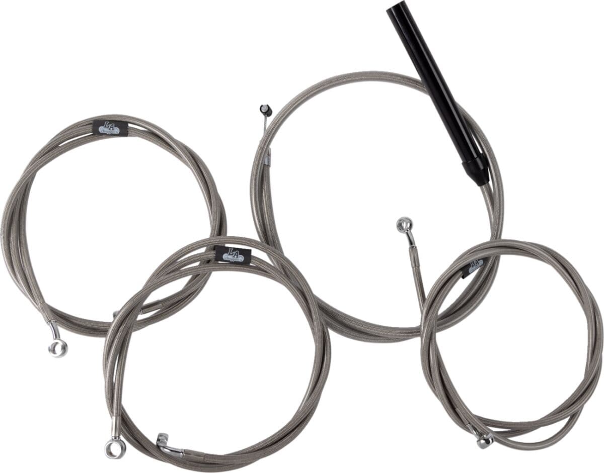 Complete Stainless Braided Handlebar Cable/Brake Line Kit