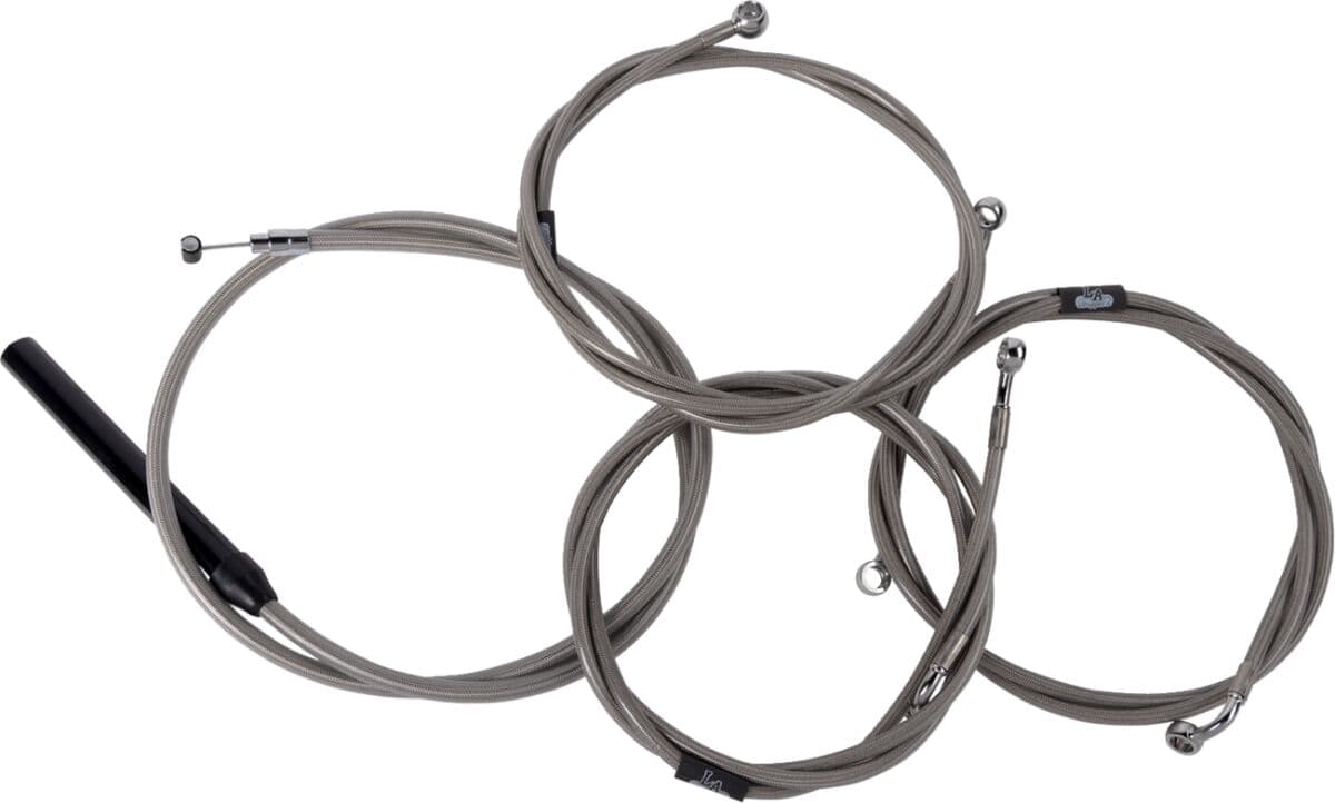 Complete Stainless Braided Handlebar Cable/Brake Line Kit
