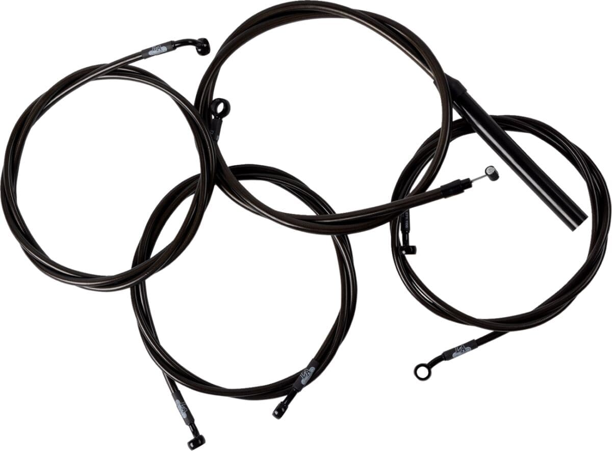 Complete Midnight Braided Handlebar Cable/Brake Line Kit