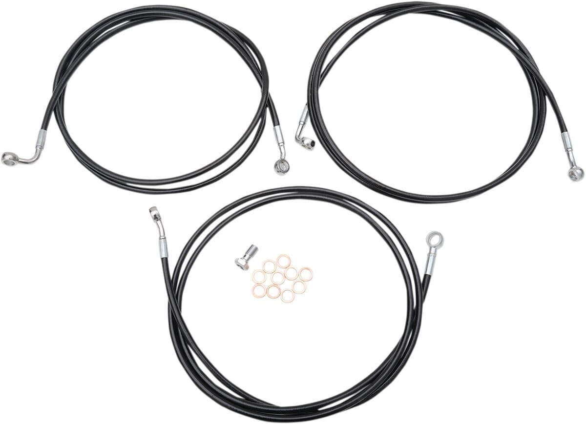 Black Braided Brake Line Kit