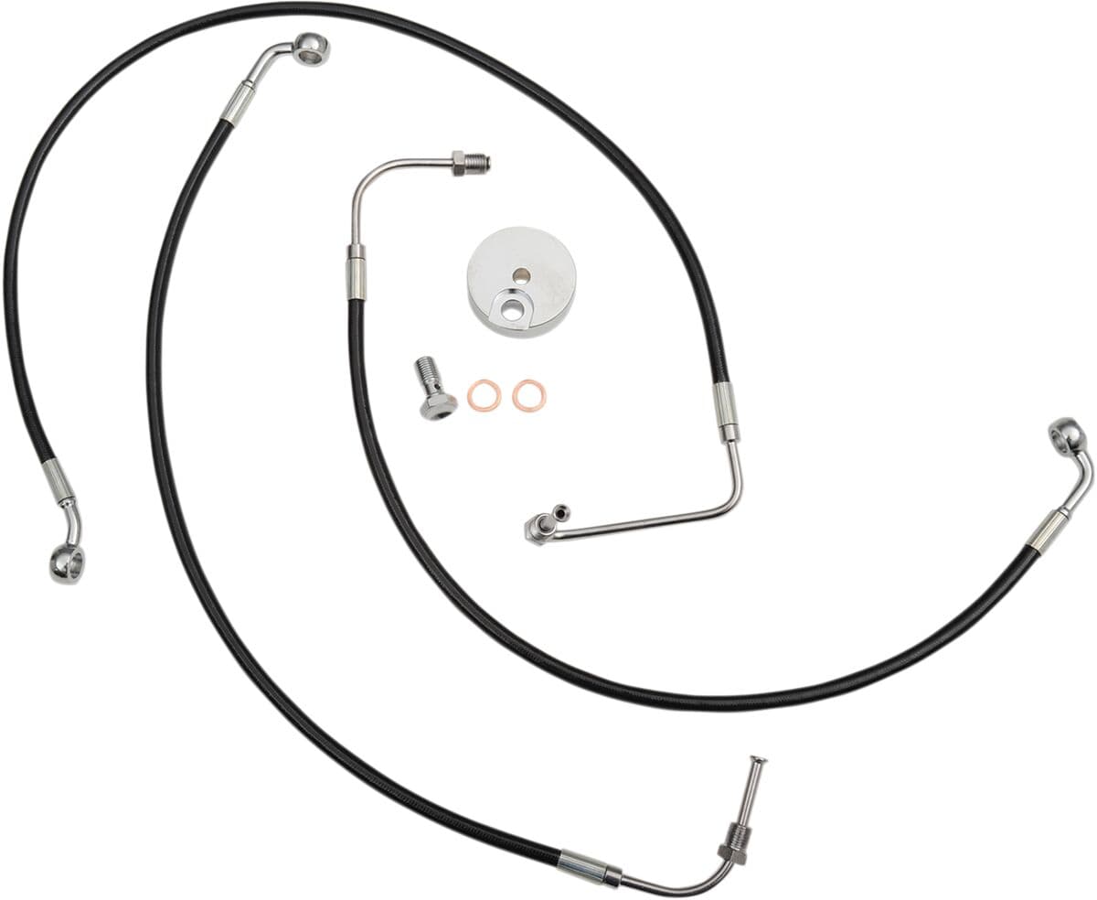 Black Braided Brake Line Kit