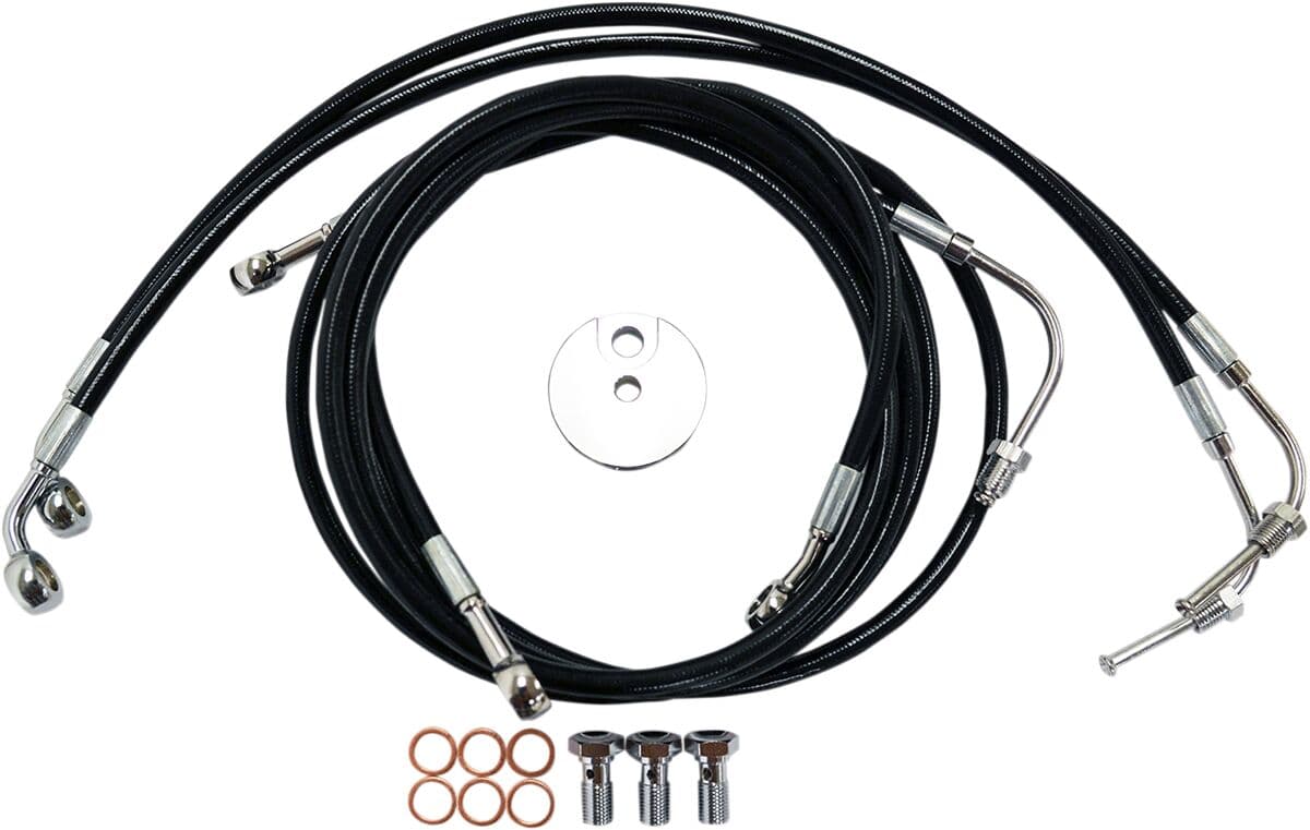 Black Braided Brake Line Kit