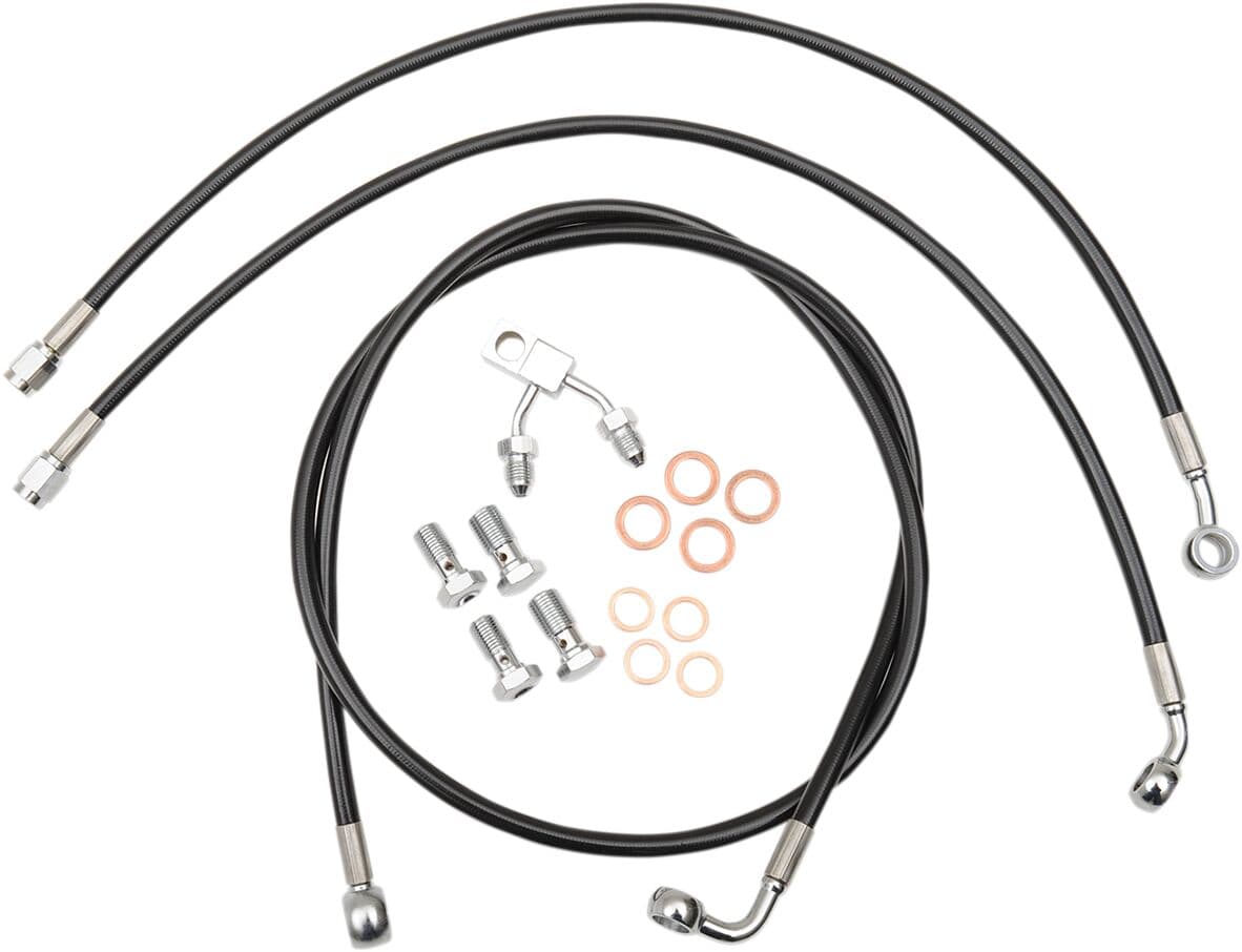 Black Braided Brake Line Kit