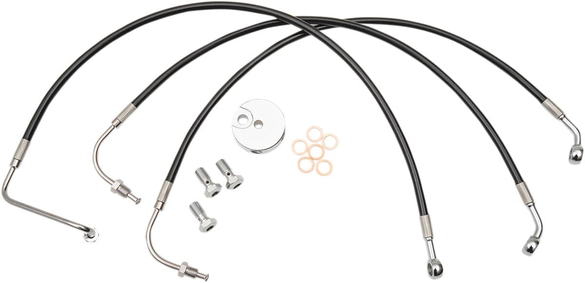 Black Braided Brake Line Kit
