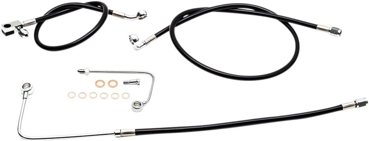 Black Braided Brake Line Kit