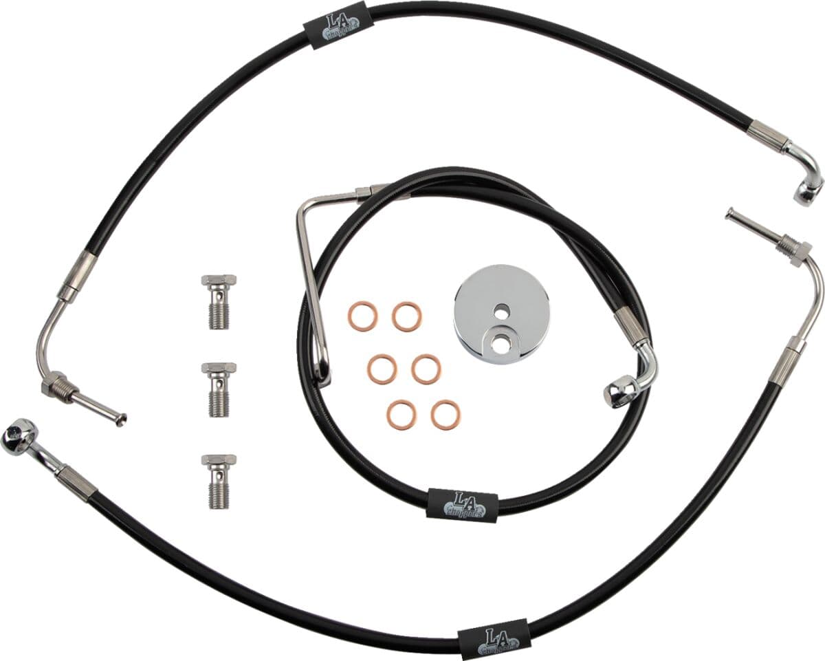 Black Braided Brake Line Kit