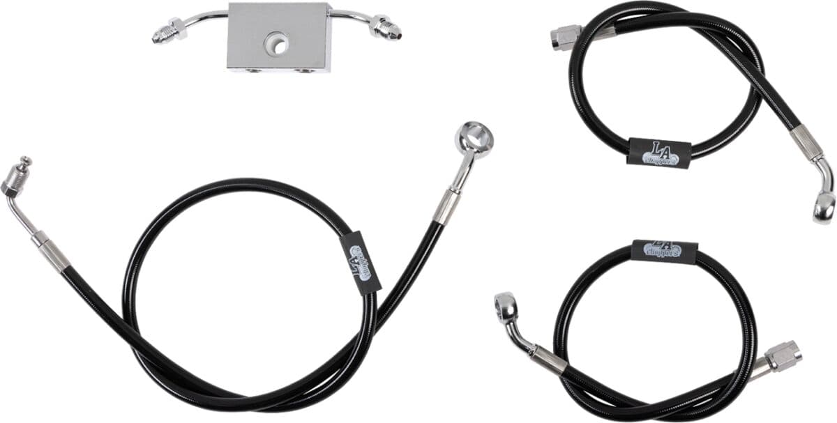 Black Braided Brake Line Kit