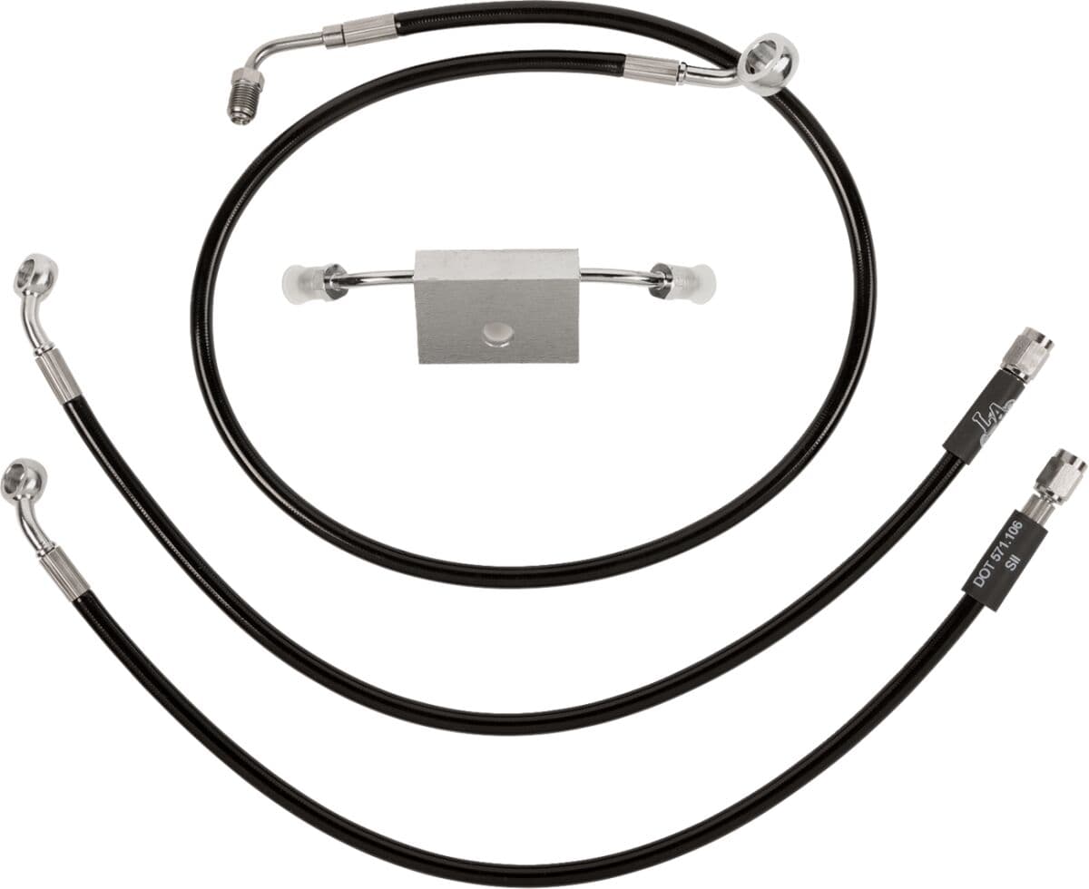 Black Braided Brake Line Kit