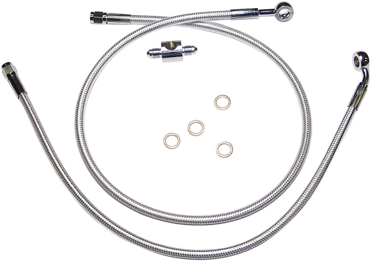 Braided Rear Brake Line Kit