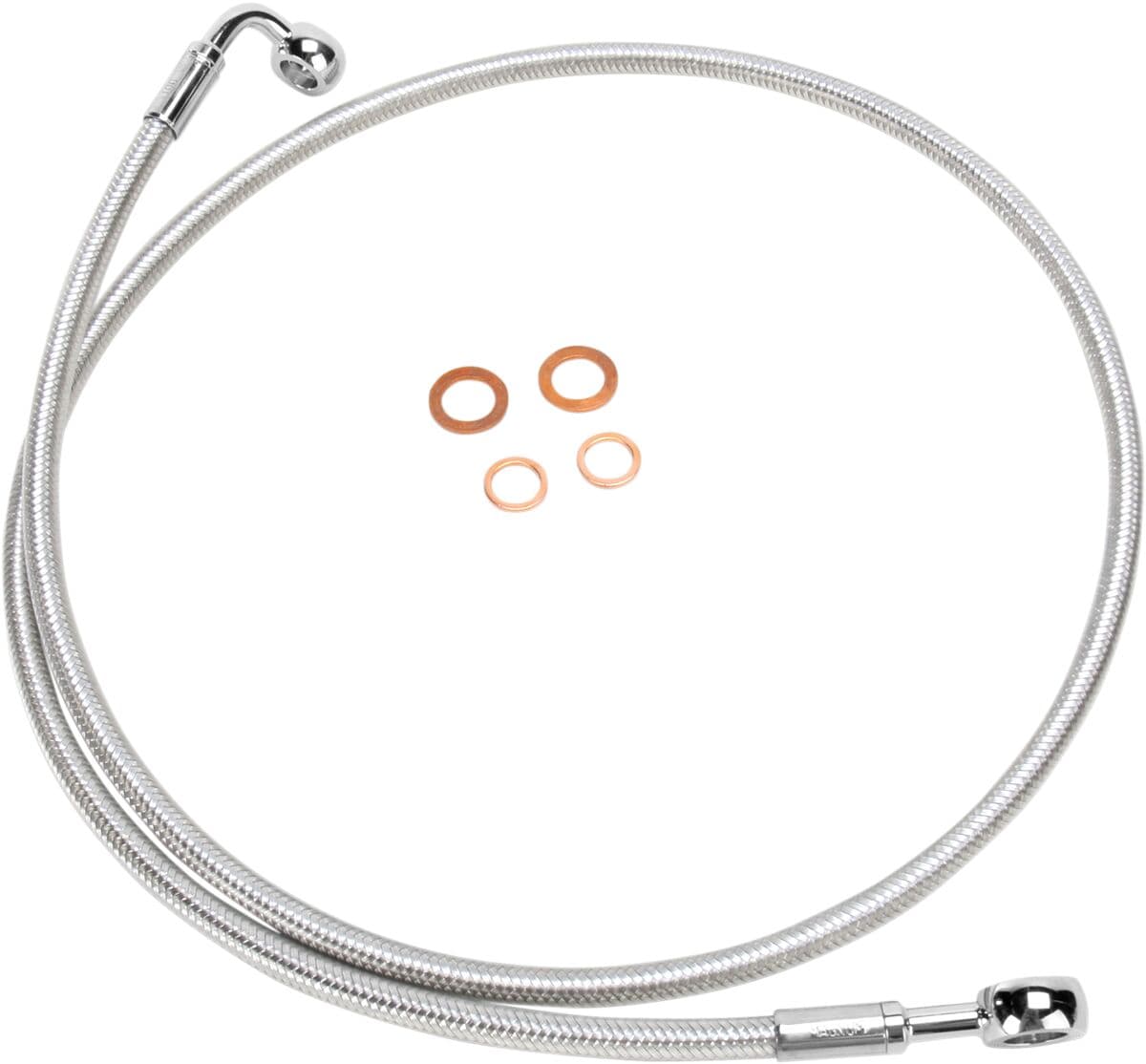 E-Z Align Braided Single Disc Front Brake Line