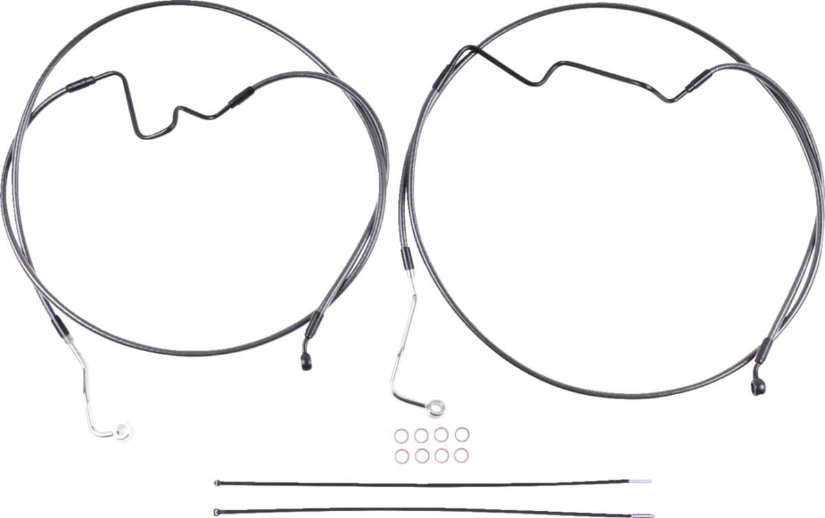 BP ABS Touring Lower +4" 35° Radial Brake Line Kit