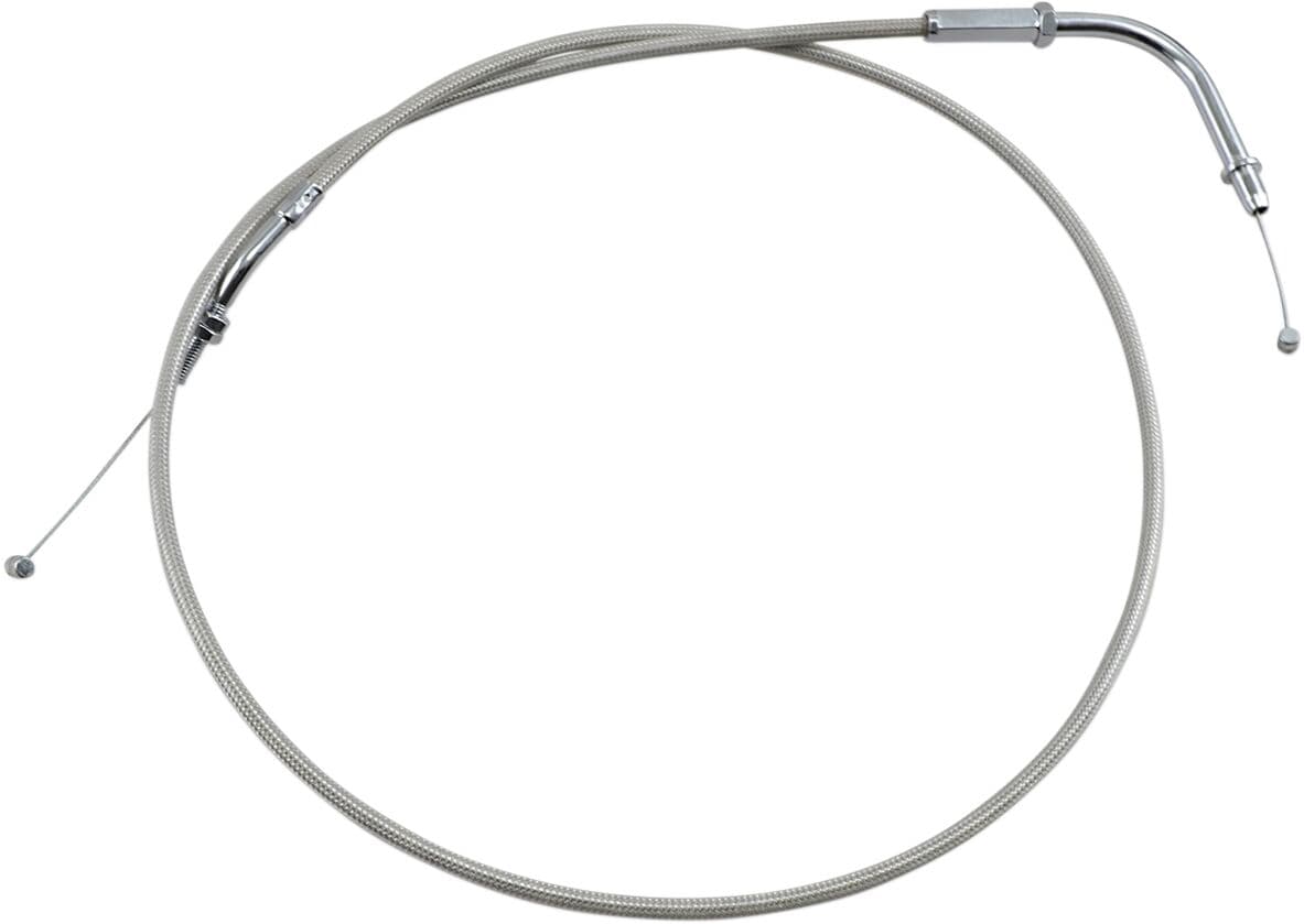 Armor Coat Stainless Steel Throttle/Idle Cable for Cruisers Silver