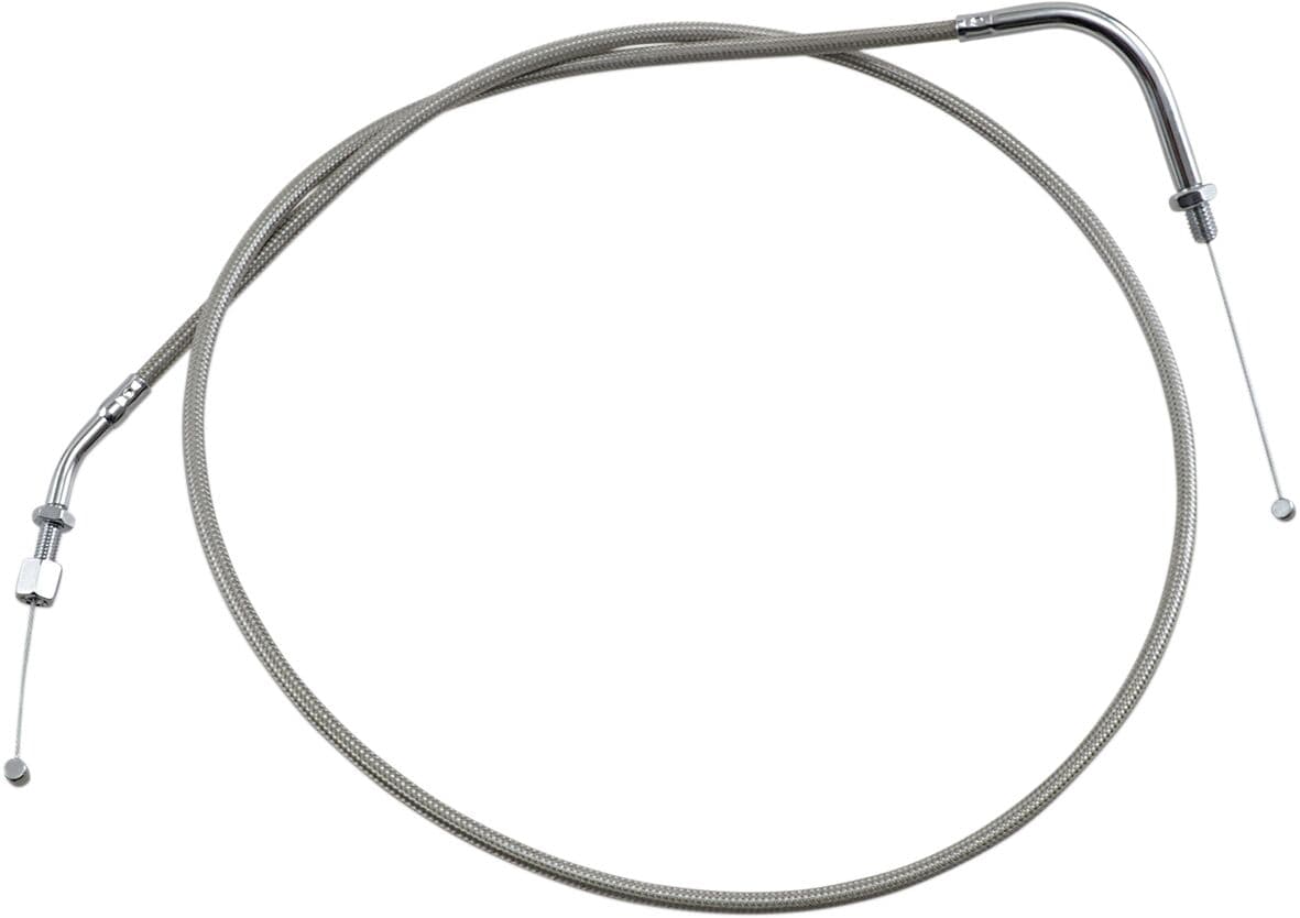 Armor Coat Stainless Steel Throttle/Idle Cable for Cruisers Silver