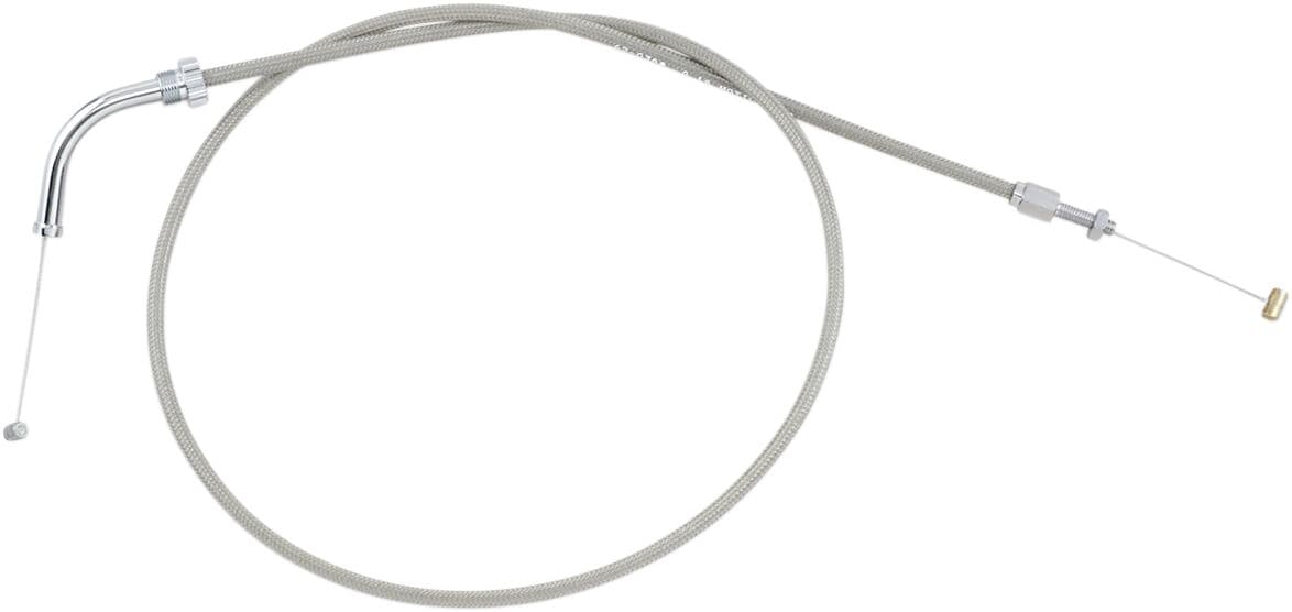 Armor Coat Stainless Steel Throttle/Idle Cable for Cruisers Silver