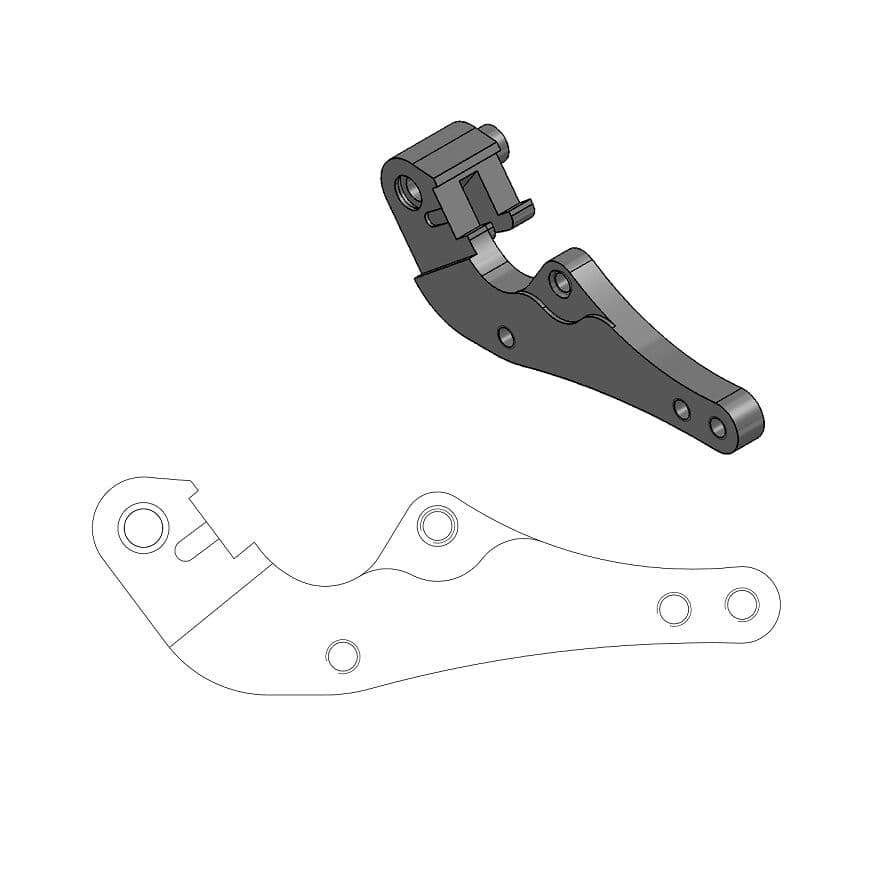 Supermoto Street Rotor Adapter Bracket