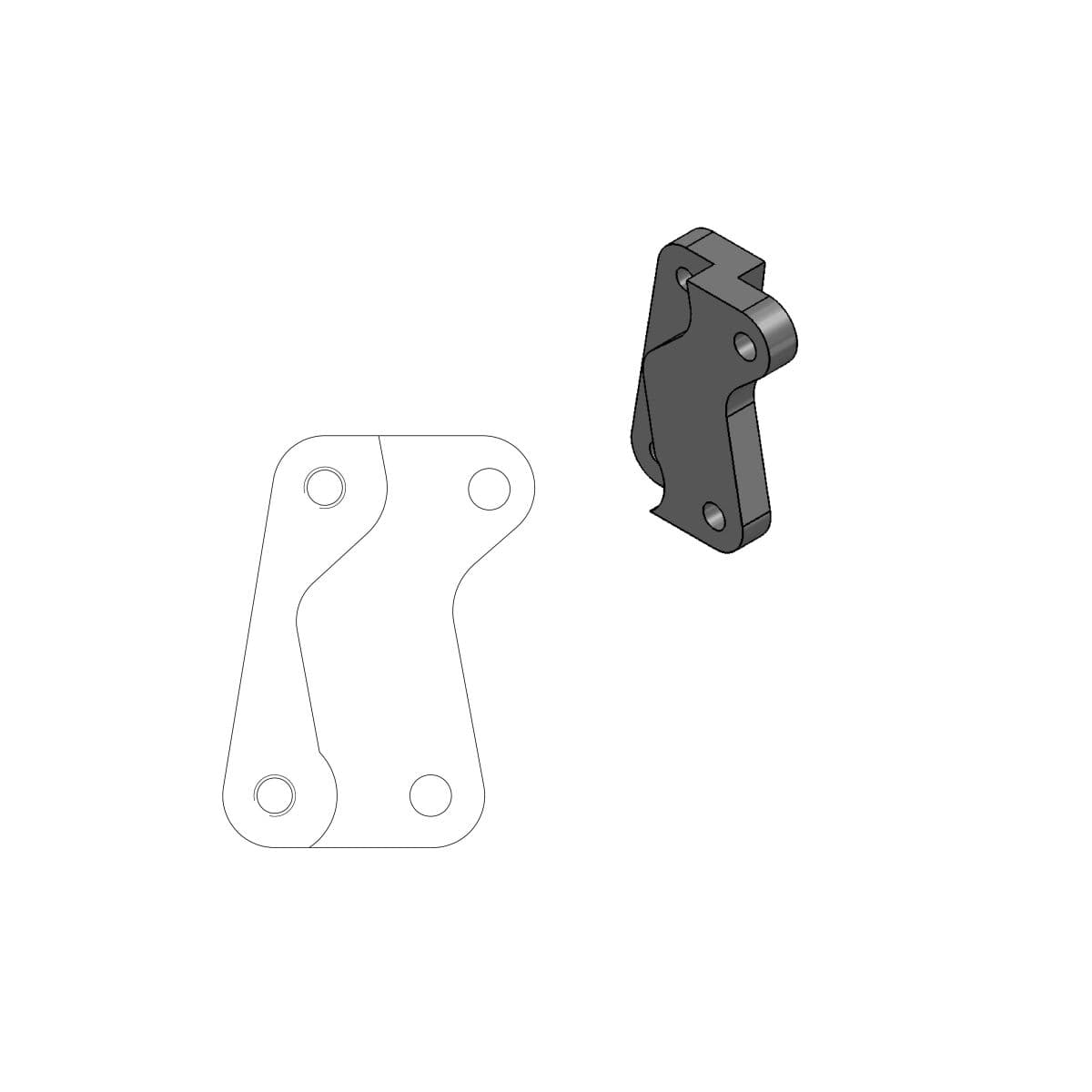 Supermoto Street Rotor Adapter Bracket