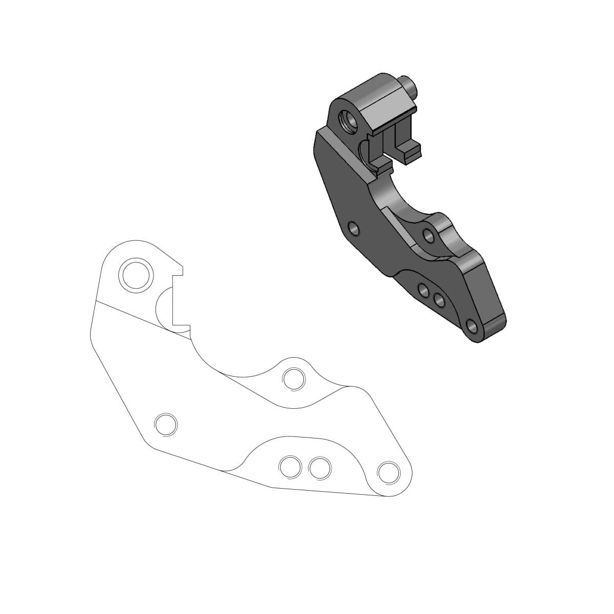 Relocation Bracket for Dakar 298 mm Front Disk
