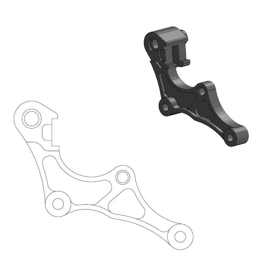 Supermoto utcai rotor adapter konzol