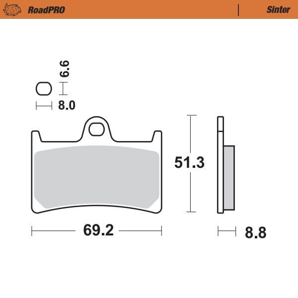 RoadPRO Sinder Brake Pad Front