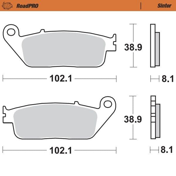 RoadPRO Sinder Brake Pad Front
