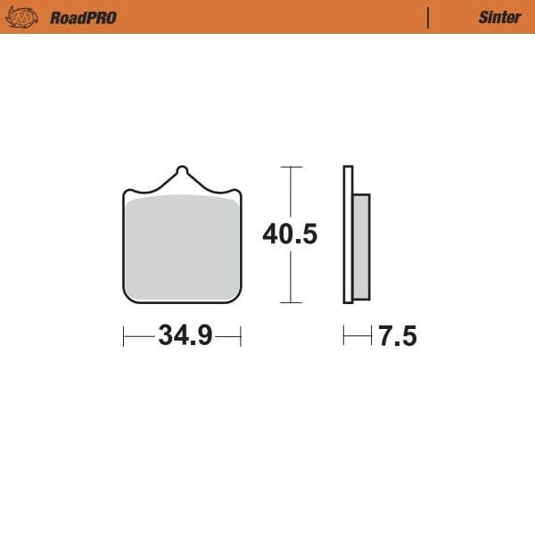 RoadPRO Sinder Brake Pad Front
