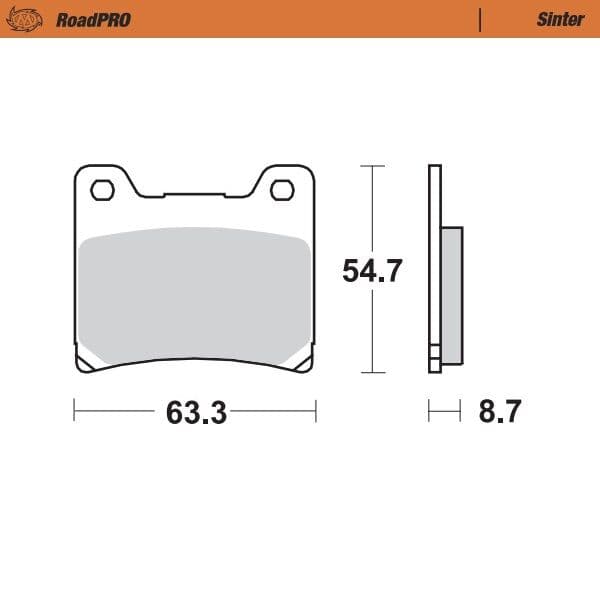 RoadPRO Sinder Brake Pad Rear