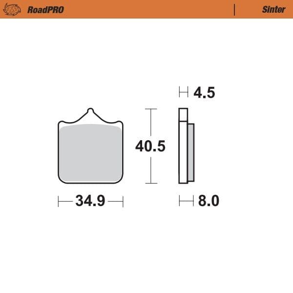 RoadPRO Sinder Brake Pad Front