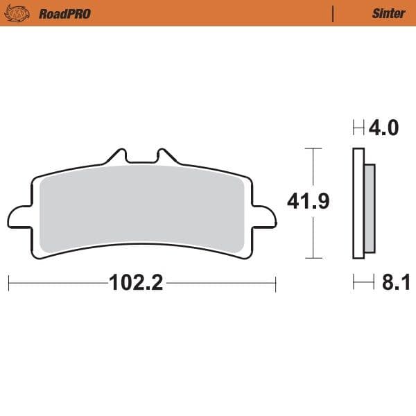 RoadPRO Sinder Brake Pad Front