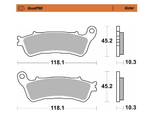 RoadPRO Sinder Brake Pad Rear