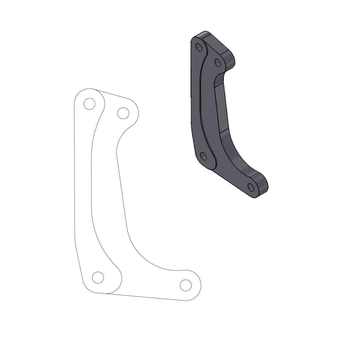 Supermoto Racing Rotor Adapter Bracket