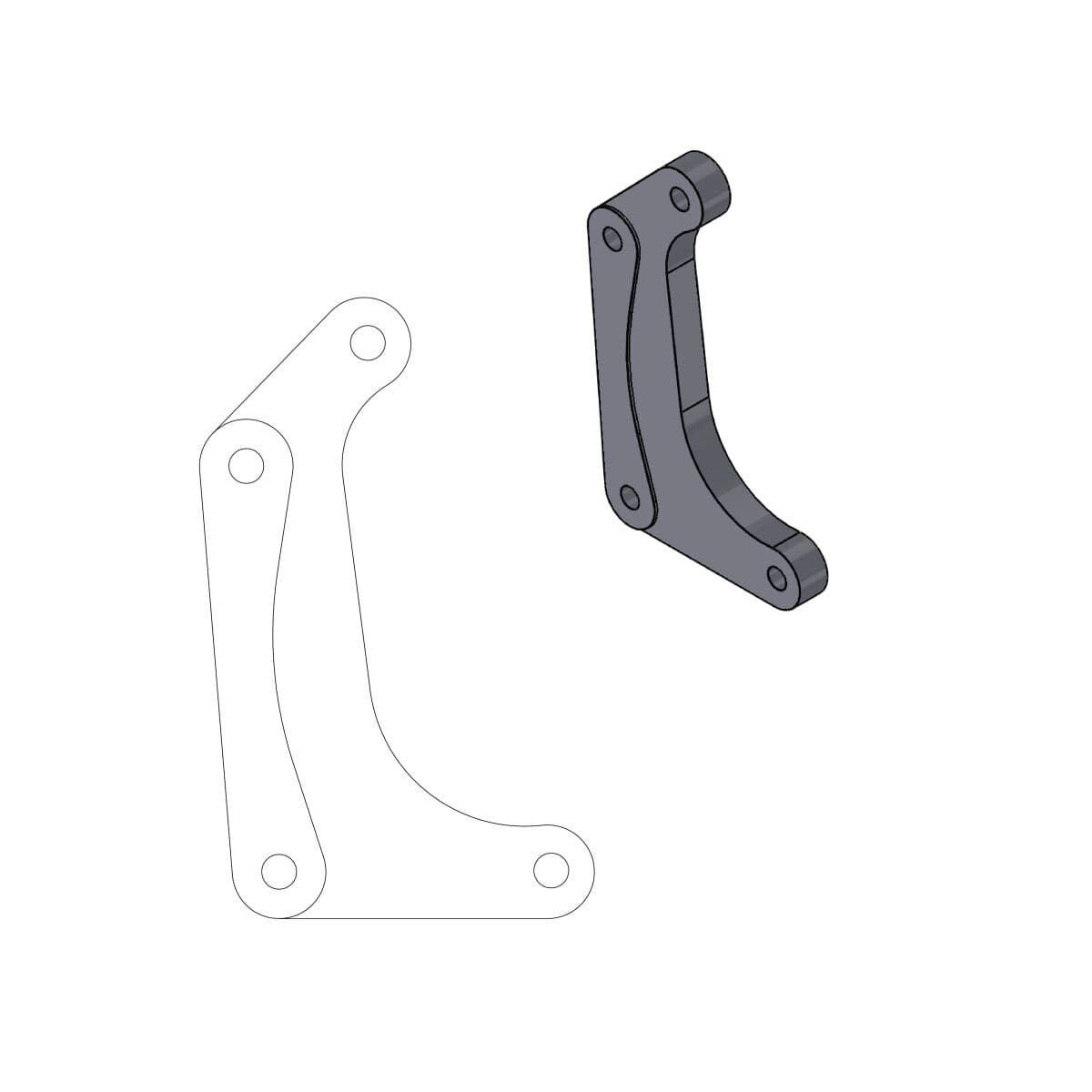Supermoto Racing Rotor Adapter Bracket