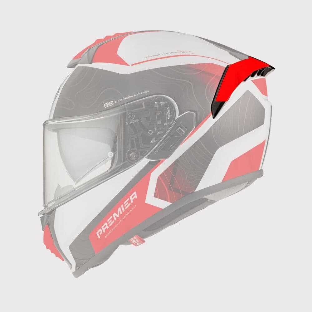 Evoluzione Helmet Spoiler Red