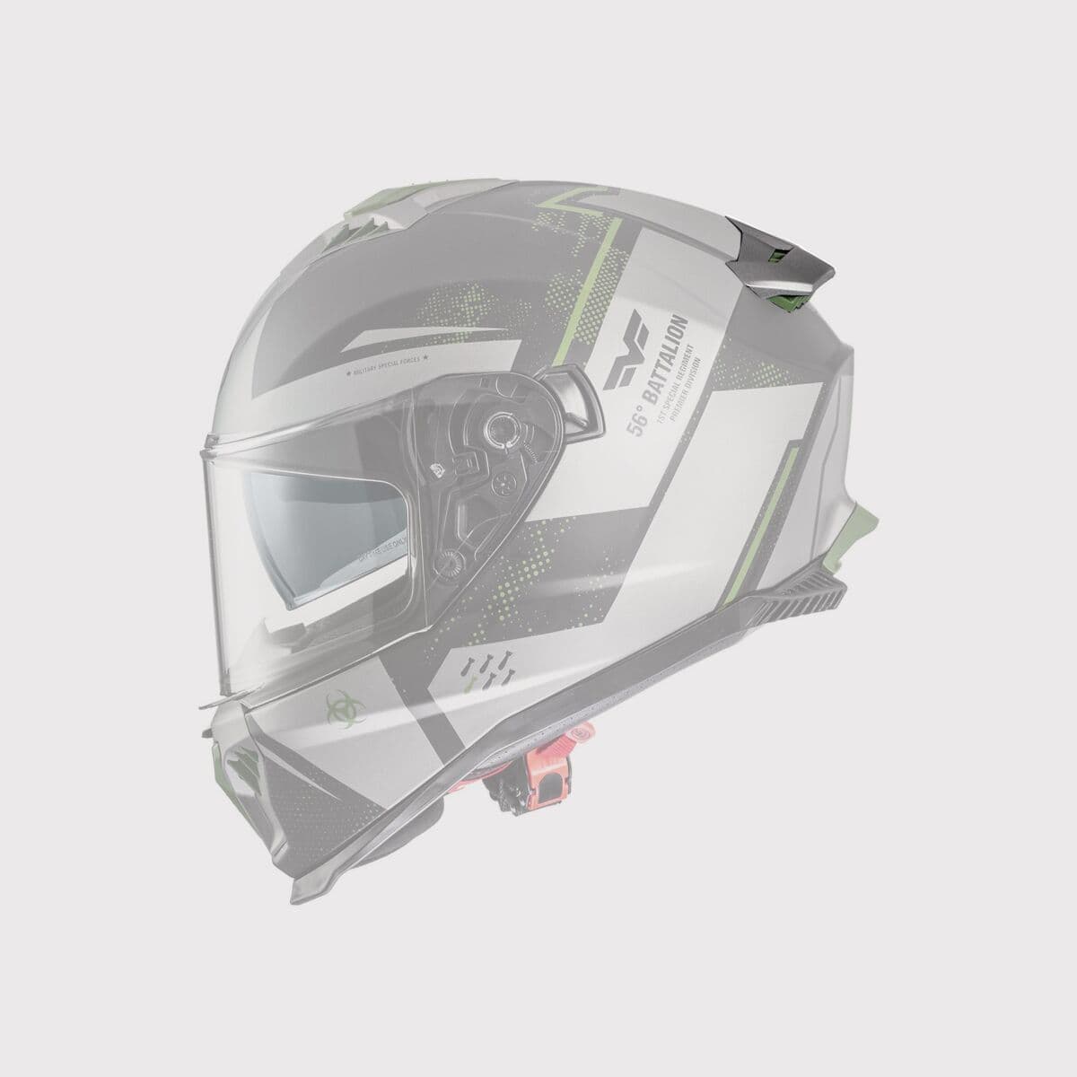 Typhoon Helmet Spoiler Gray