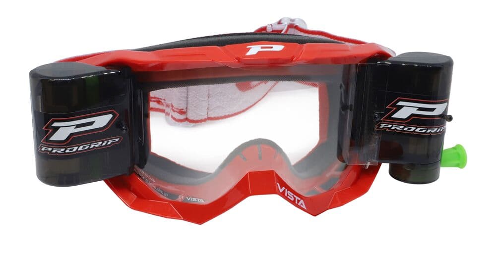 3303 Vista Goggles With XXL Roll-Off System. Free Clear Lens Included Red