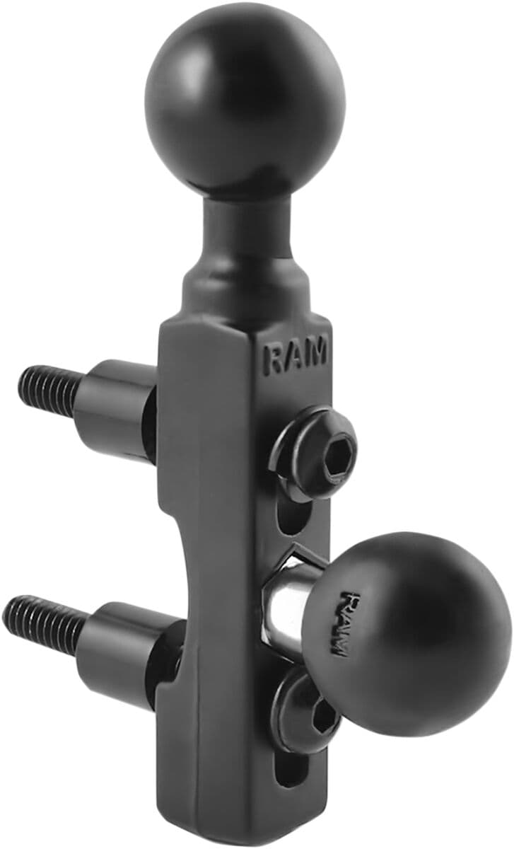 Motorcycle Brake/Clutch Reservoir Base Mount with 1" Balls