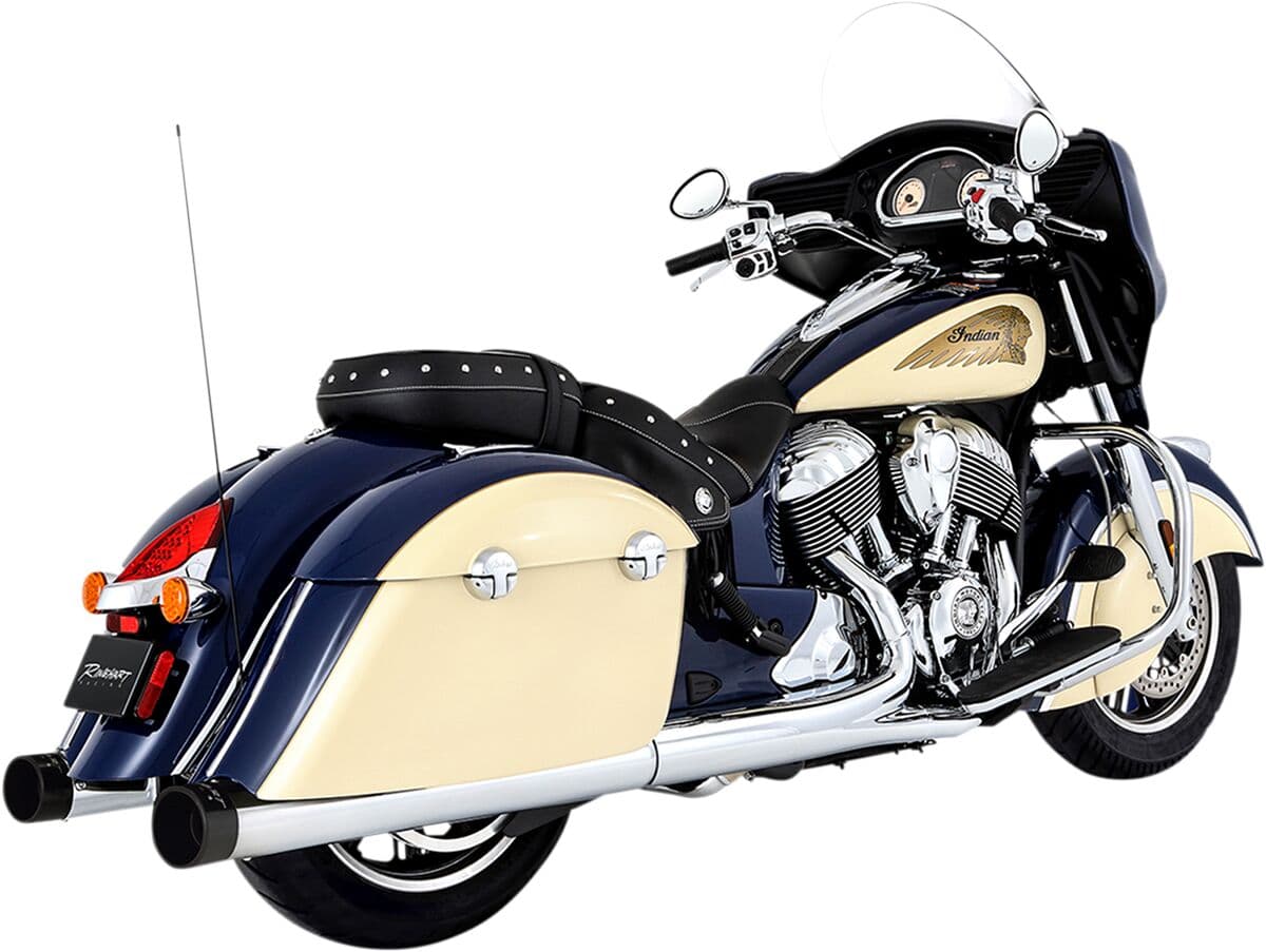 4" Slip-On Muffler Duals for Indian Chief Vintage, Dark Horse