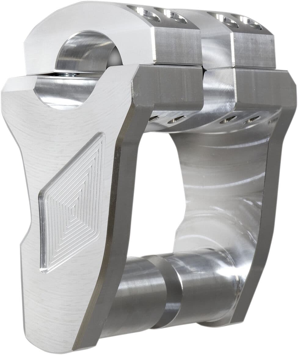 Patriot Series Pivoting Handlebar Risers Silver