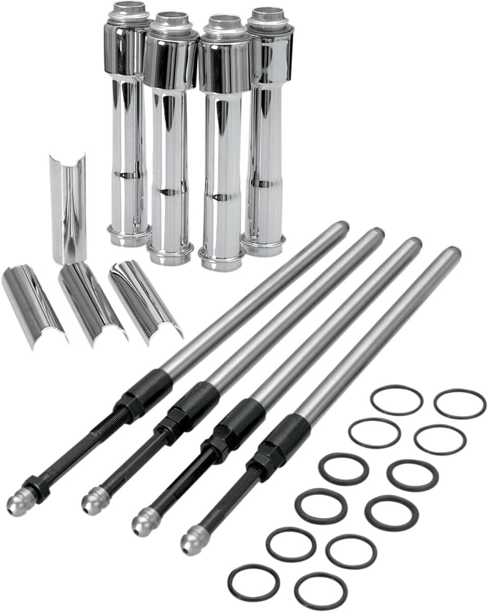 Quickee Pushrod Kit with Chrome Covers