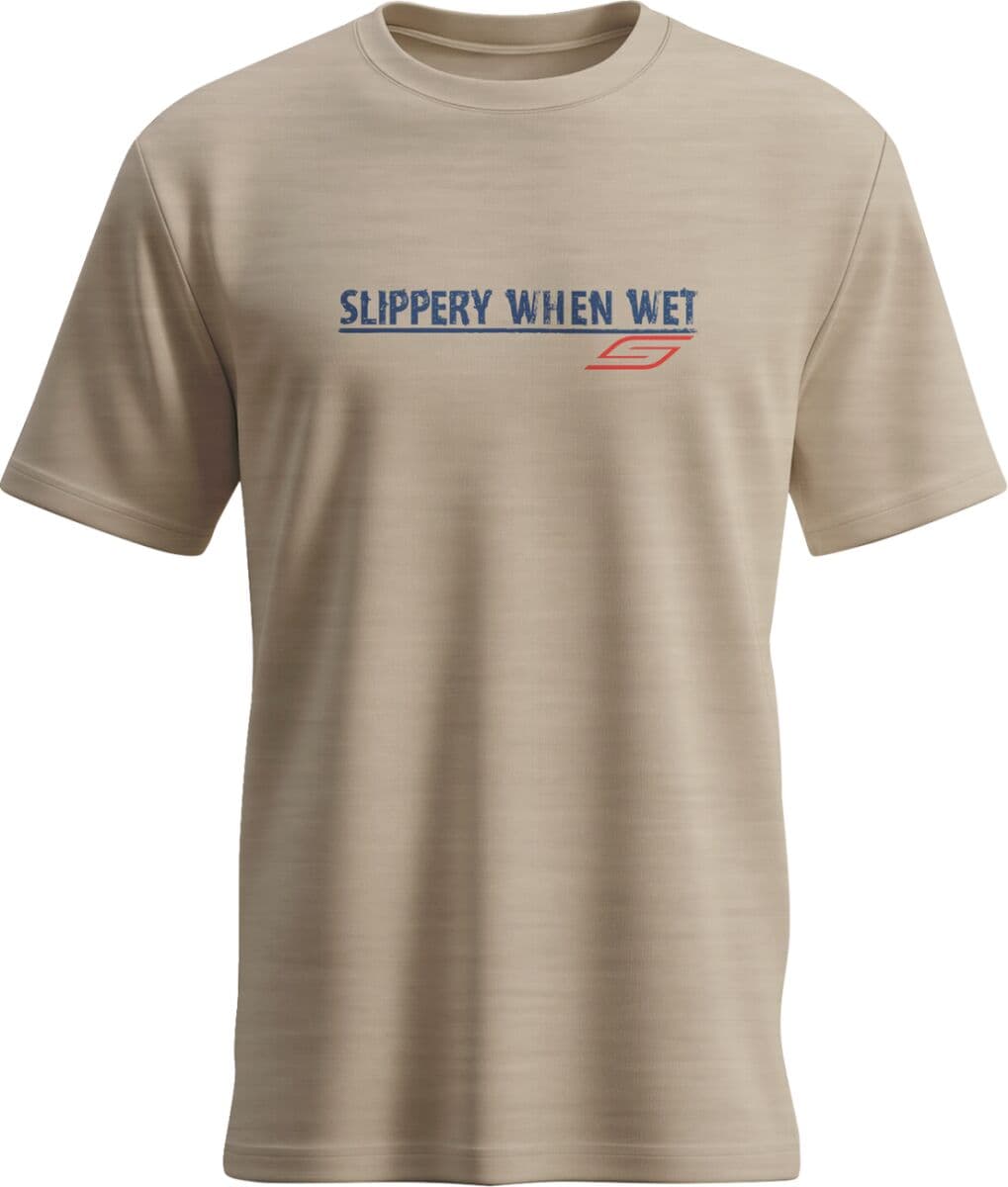 Slippery When Wet T-Shirt Brown