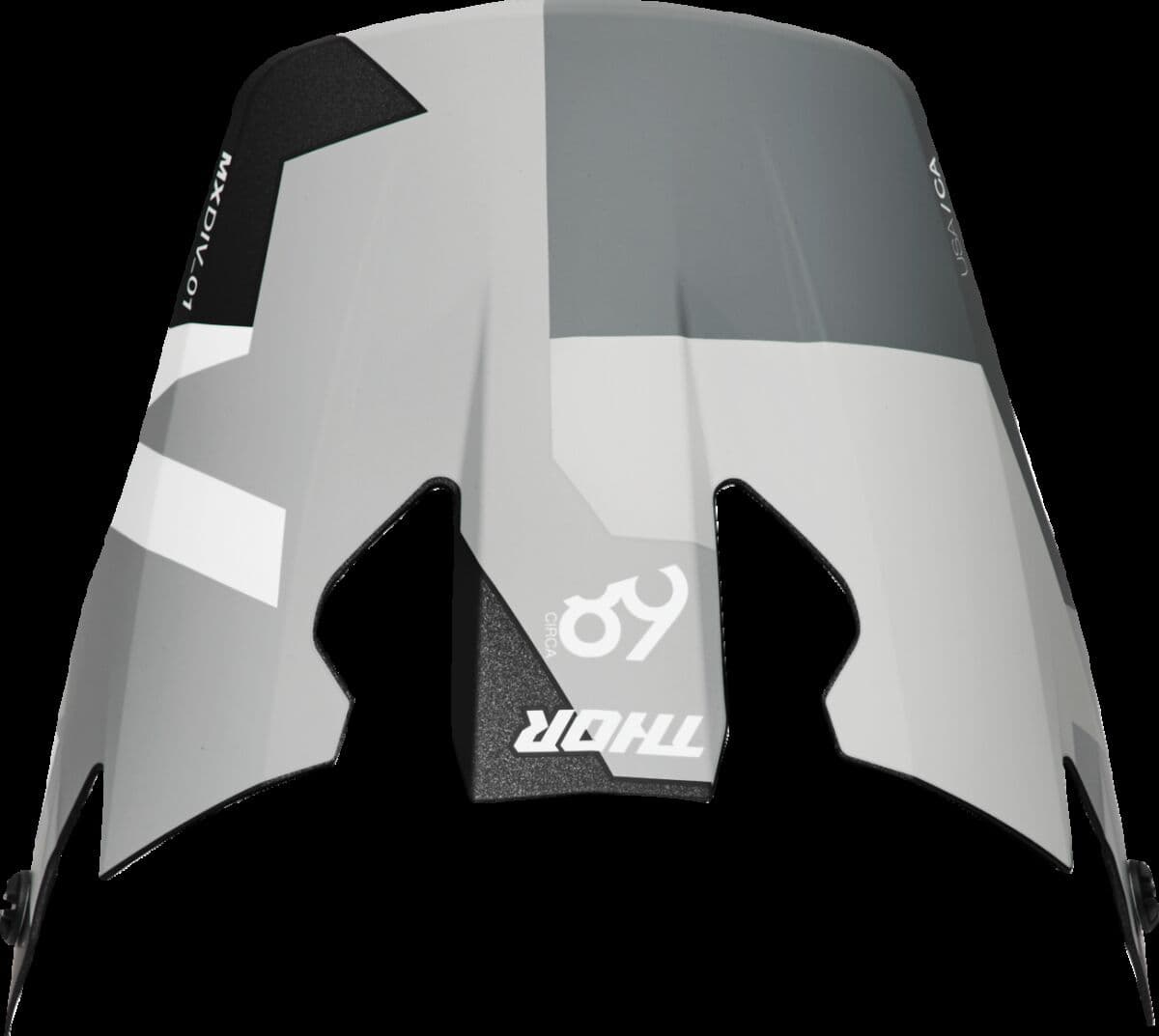 Reflex Sport Carbon Helmet Visor Gray White