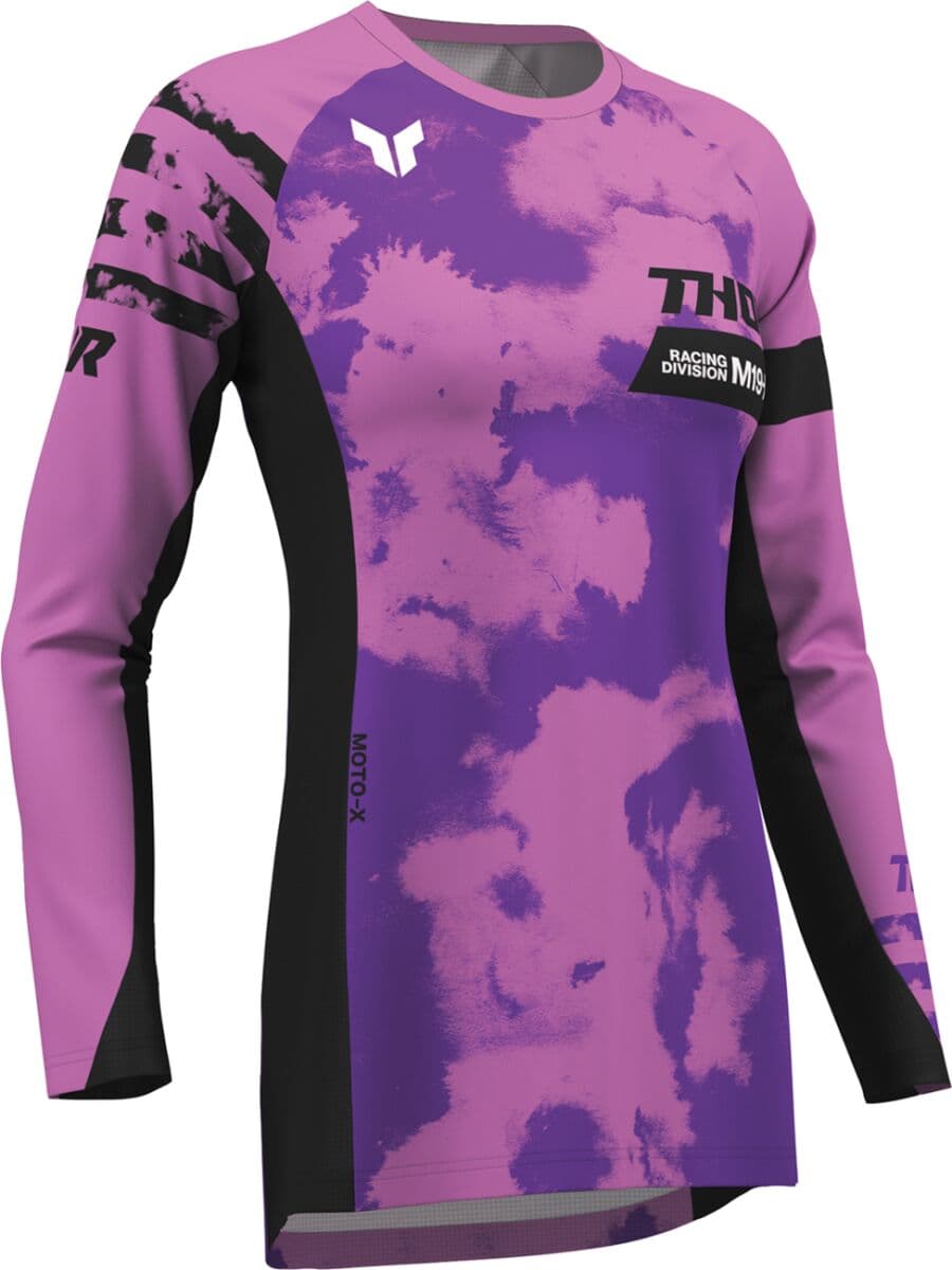 Women's Launchmode Bleach Jersey Black| Purple