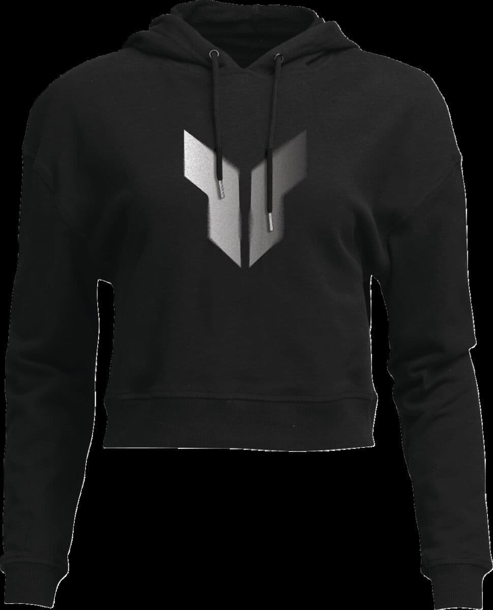 Women's Noise Pullover Crop Hoodie Black