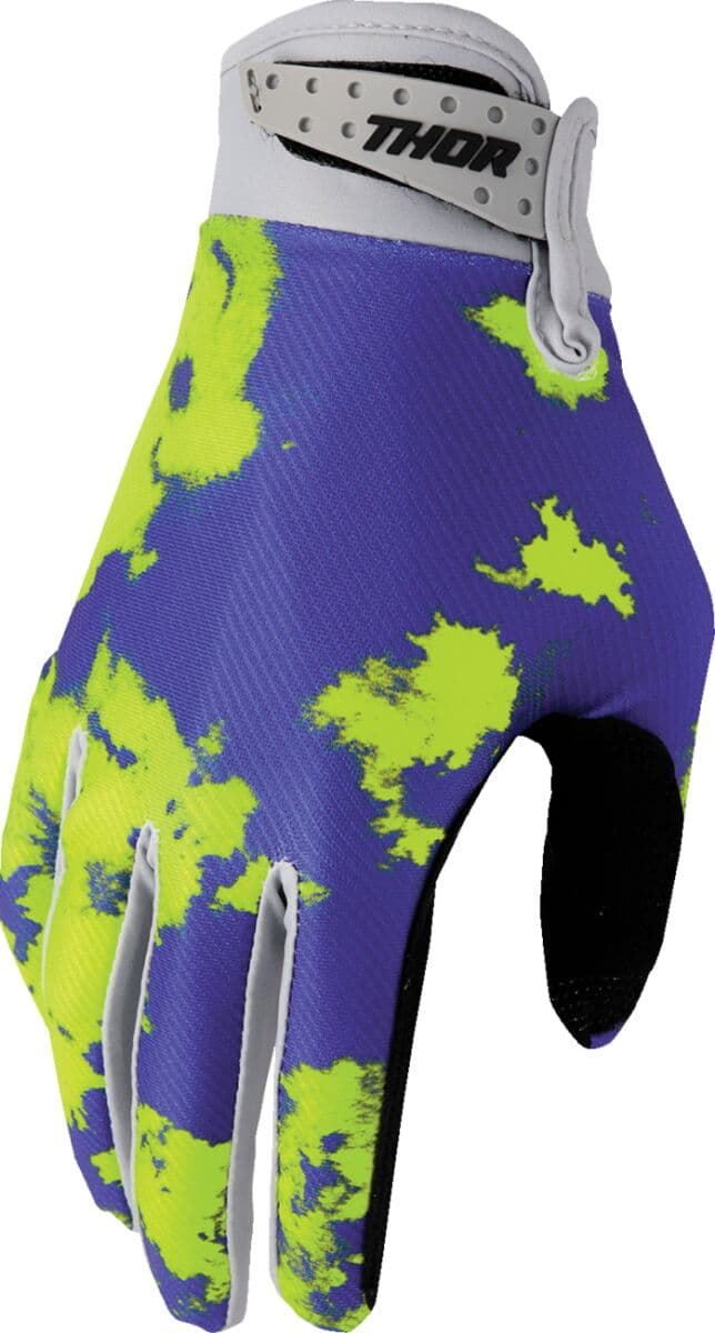 Youth Launchmode Bleach Gloves Purple| Yellow