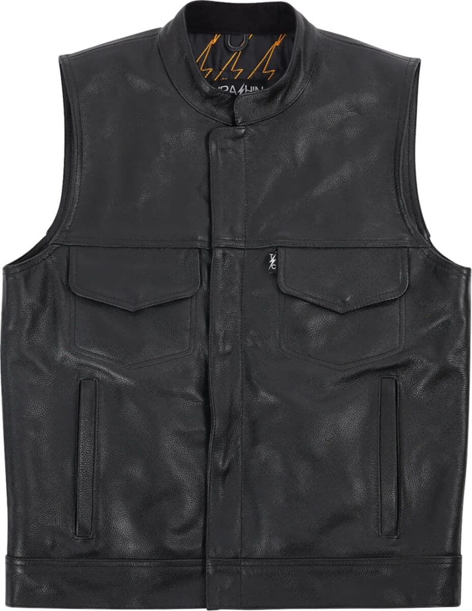 Mulholland Leather Riding Vest Black