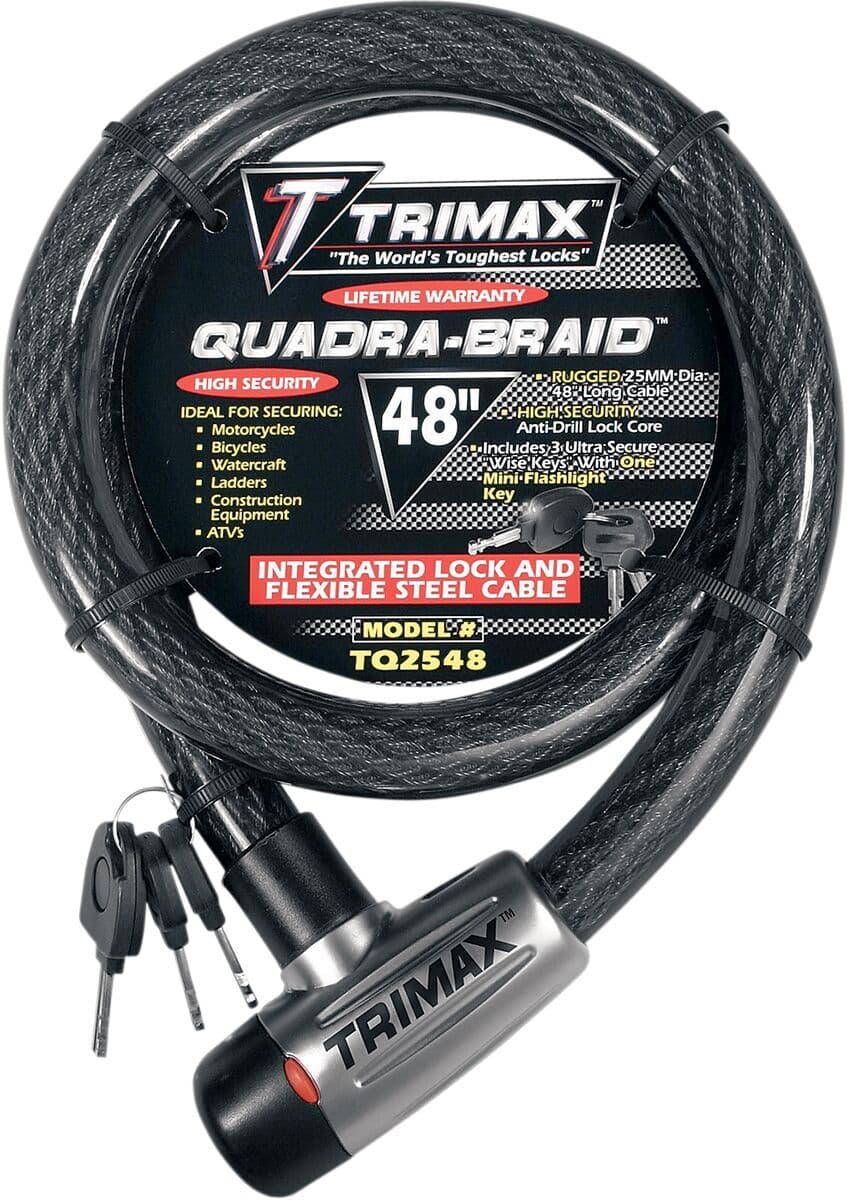 Quad-Braid Integrated Cable Lock